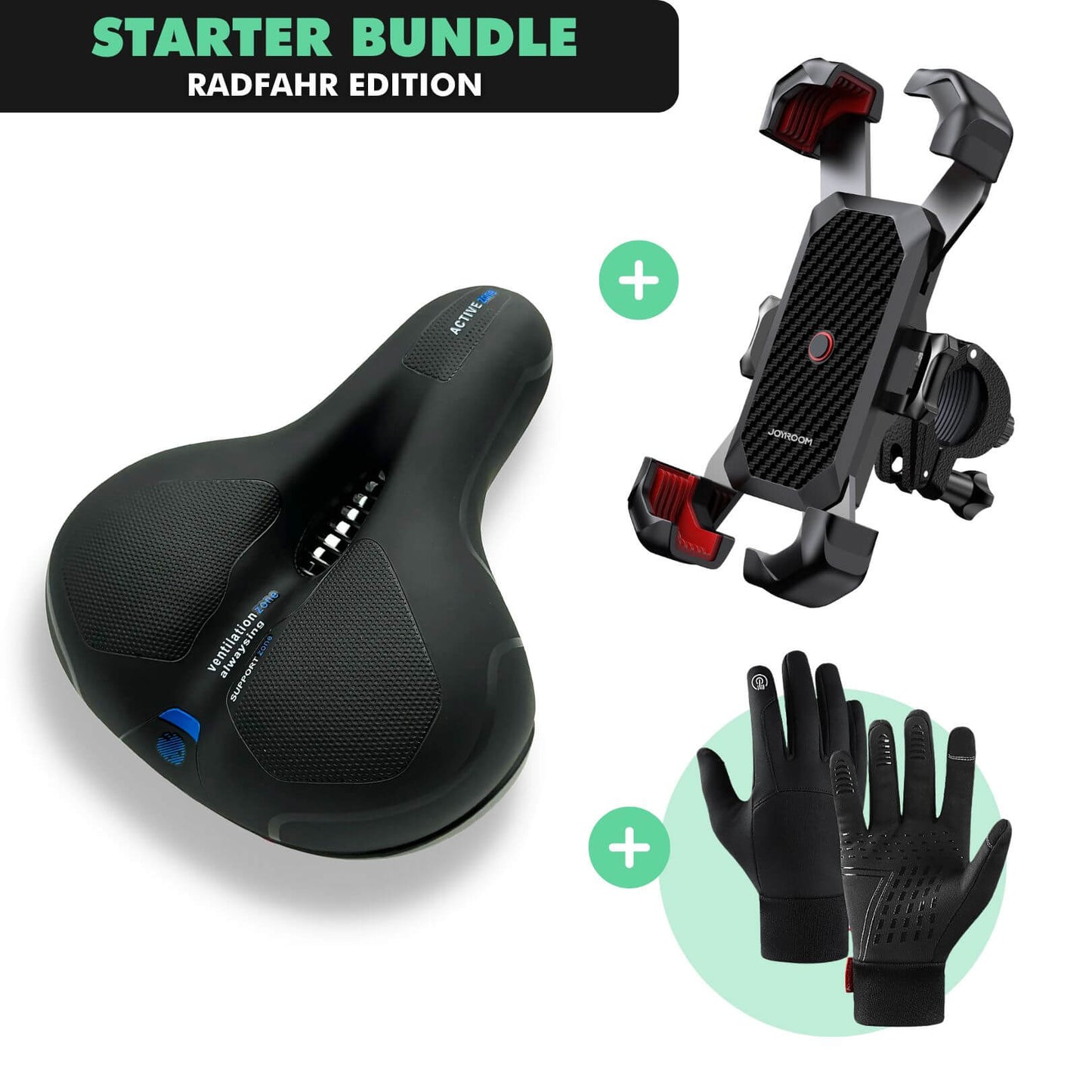 Radfahr-Starter-Bundle: CloudComfort Pro + ThermoPro Handschuhe + SmartBike Handyhalterung