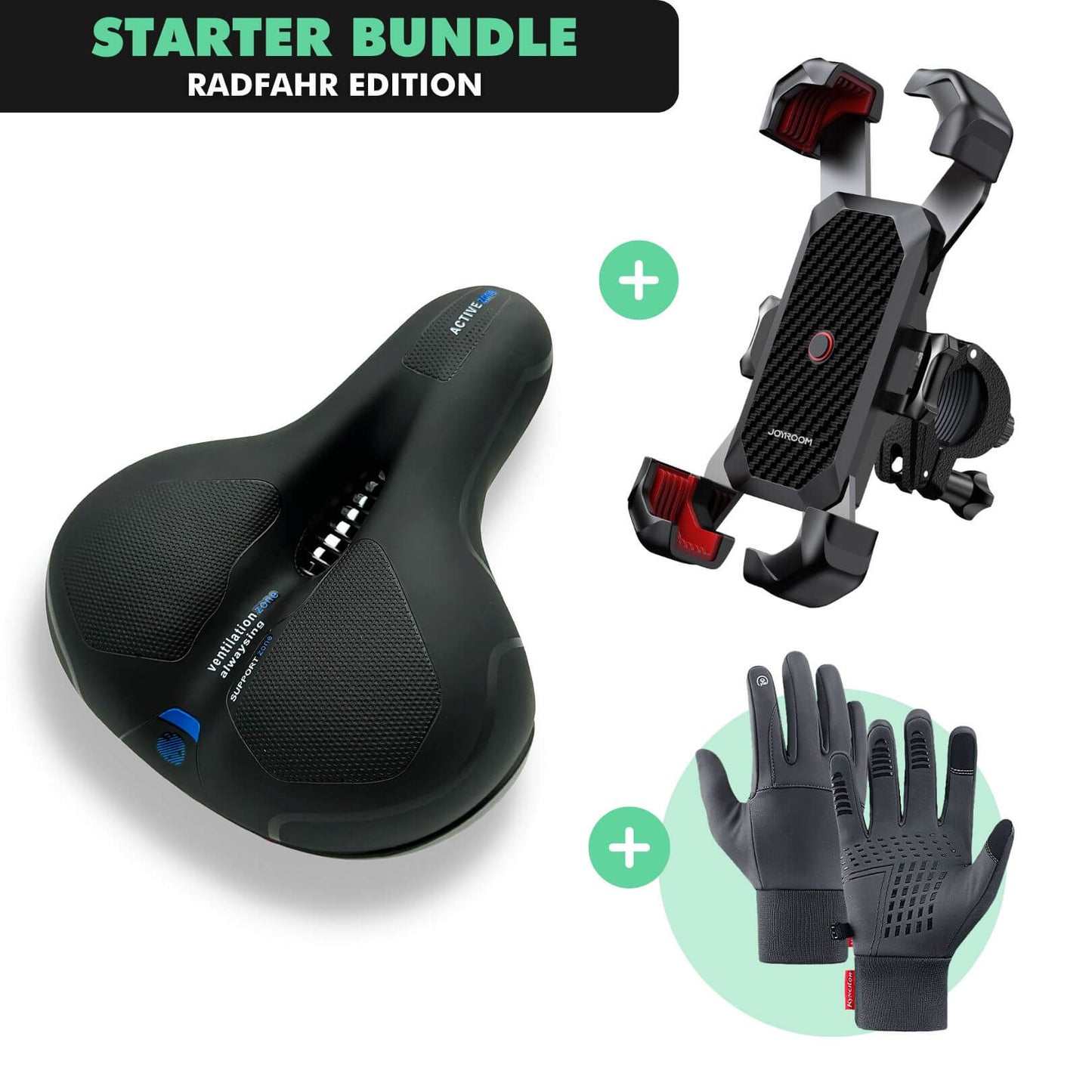 Radfahr-Starter-Bundle: CloudComfort Pro + ThermoPro Handschuhe + SmartBike Handyhalterung