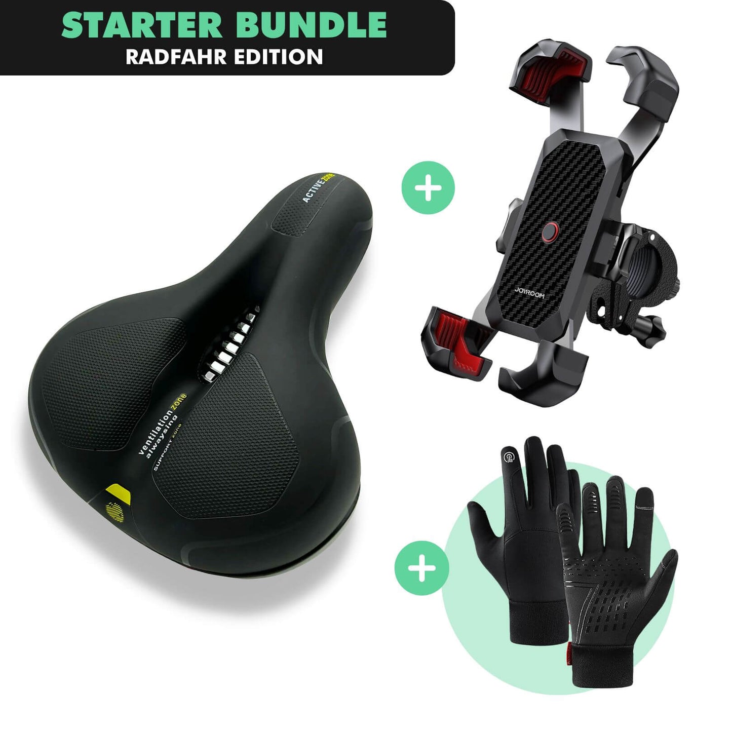 Radfahr-Starter-Bundle: CloudComfort Pro + ThermoPro Handschuhe + SmartBike Handyhalterung