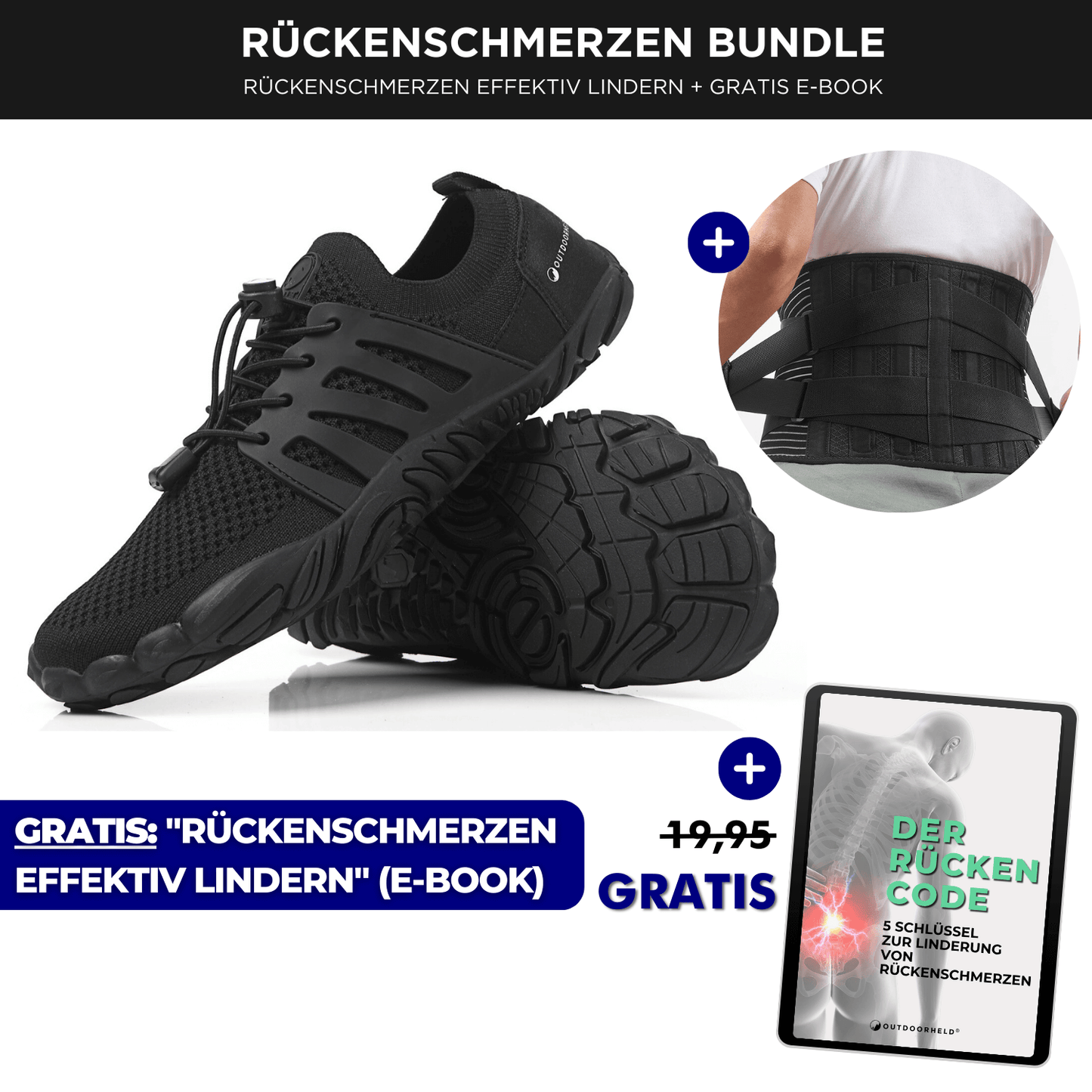 Rückenschmerzen Bundle Pro (Prime 1.0 + RückenSupport Pro + gratis E-Book)