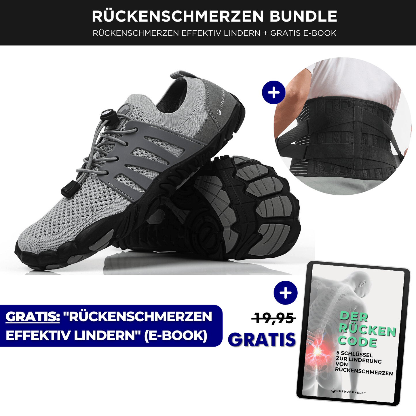 Rückenschmerzen Bundle Pro (Prime 1.0 + RückenSupport Pro + gratis E-Book)