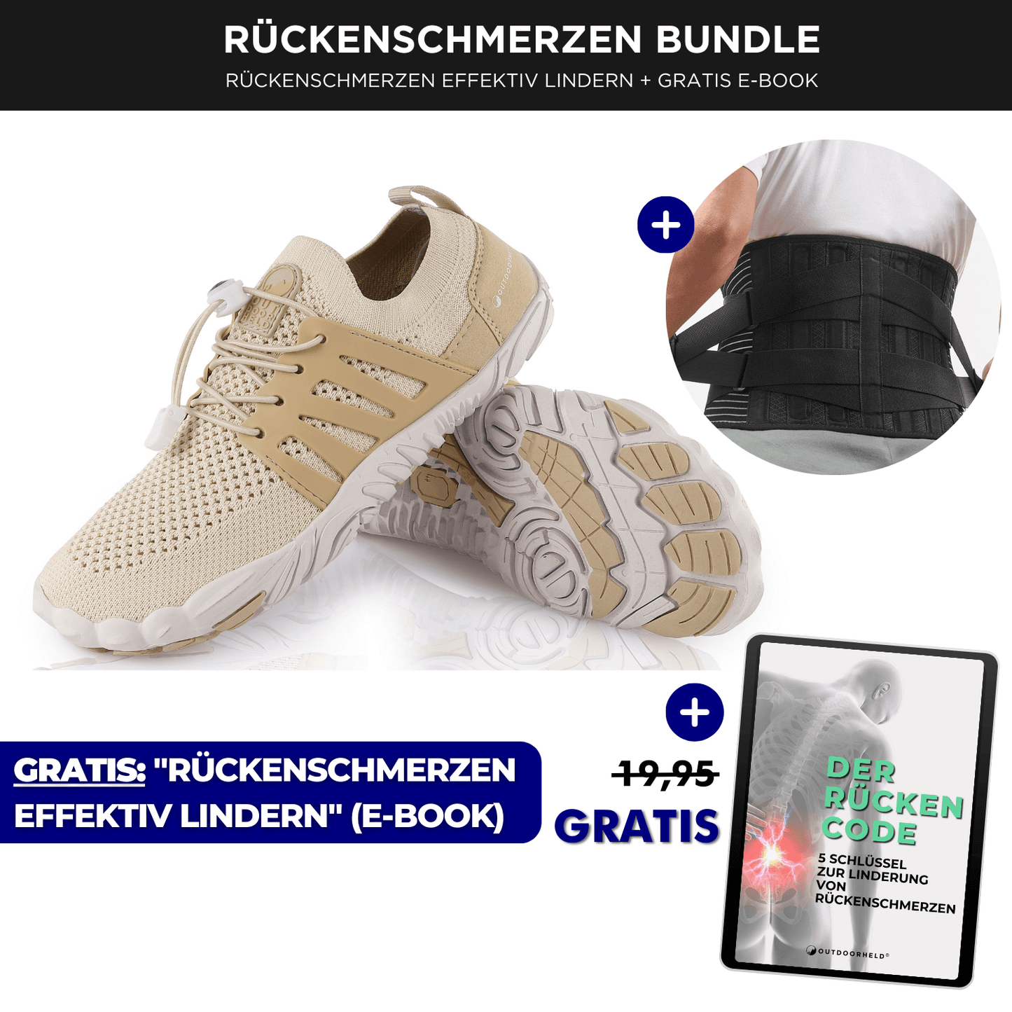 Rückenschmerzen Bundle Pro (Prime 1.0 + RückenSupport Pro + gratis E-Book)