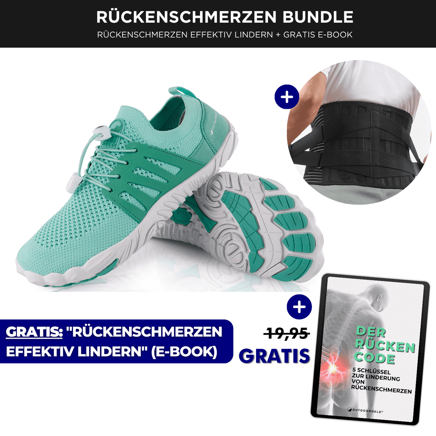 Rückenschmerzen Bundle Pro (Prime 1.0 + RückenSupport Pro + gratis E-Book)