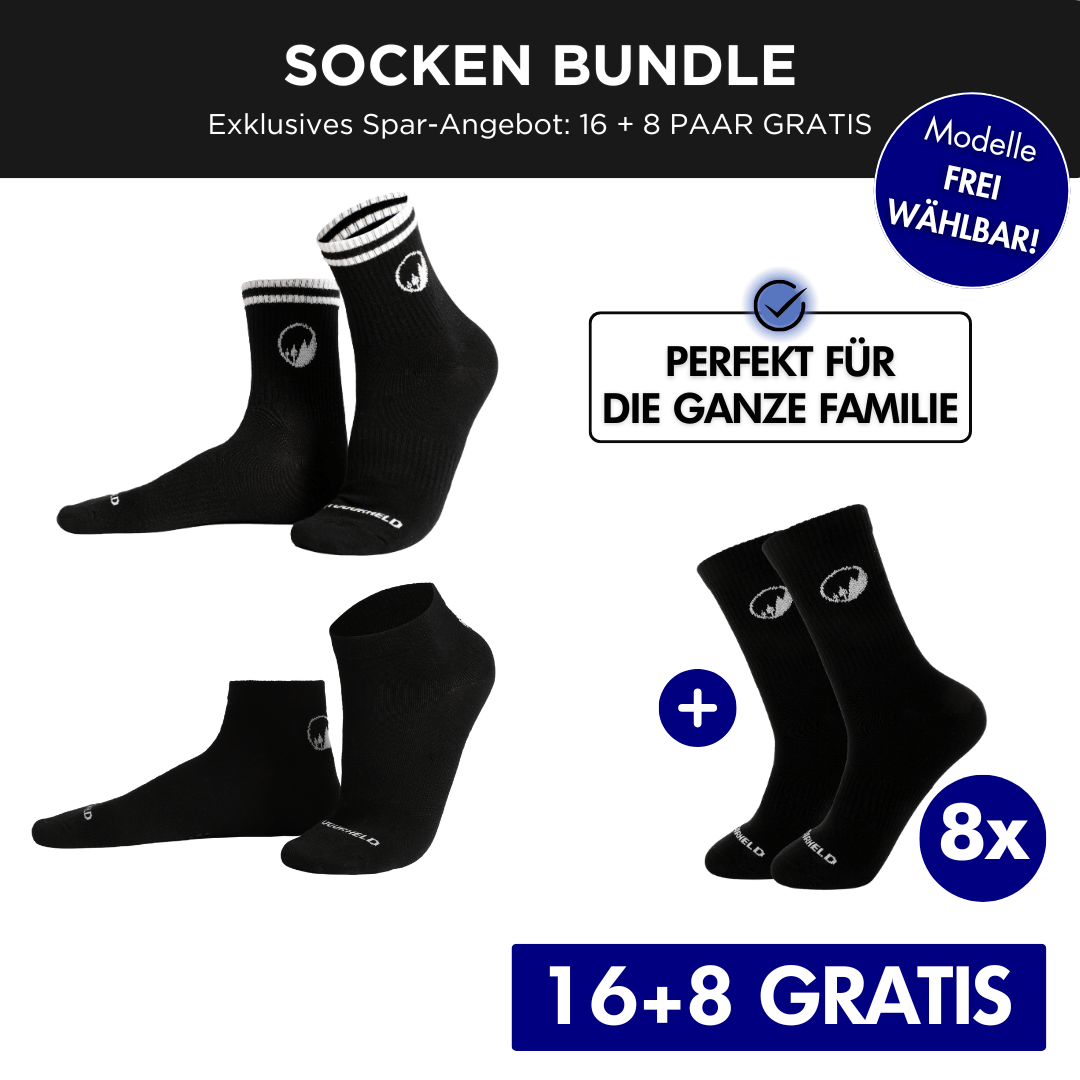 SOCKEN BUNDLE FAMILY-PACK: 24 Paar (16 +8 Paar GRATIS)