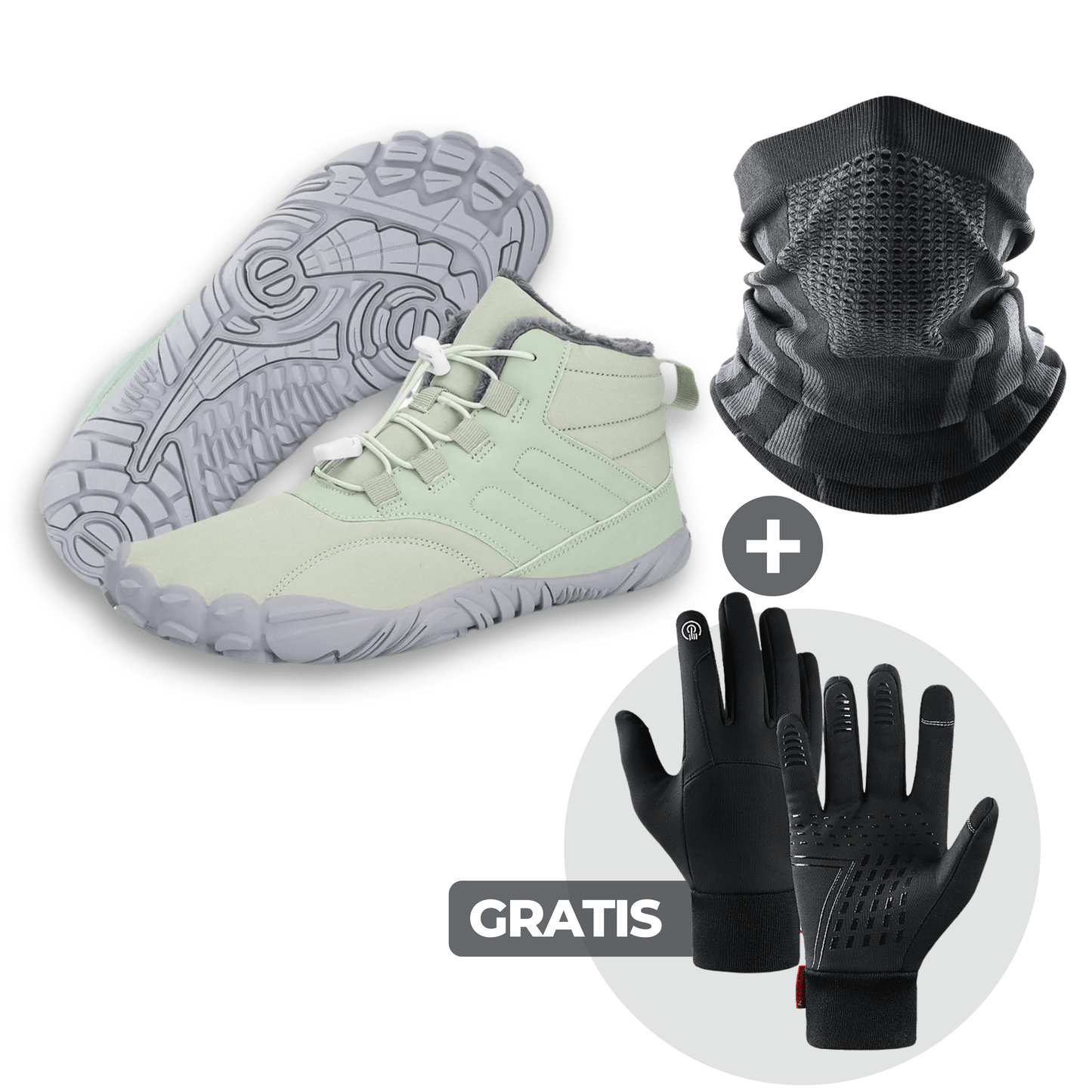 VIP BUNDLE: Winter Max Barfußschuhe + ThermoPro Halstuch + GRATIS ThermoPro Handschuhe
