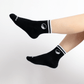 Mittelhohe Retro-Barfußsocken - Schwarz