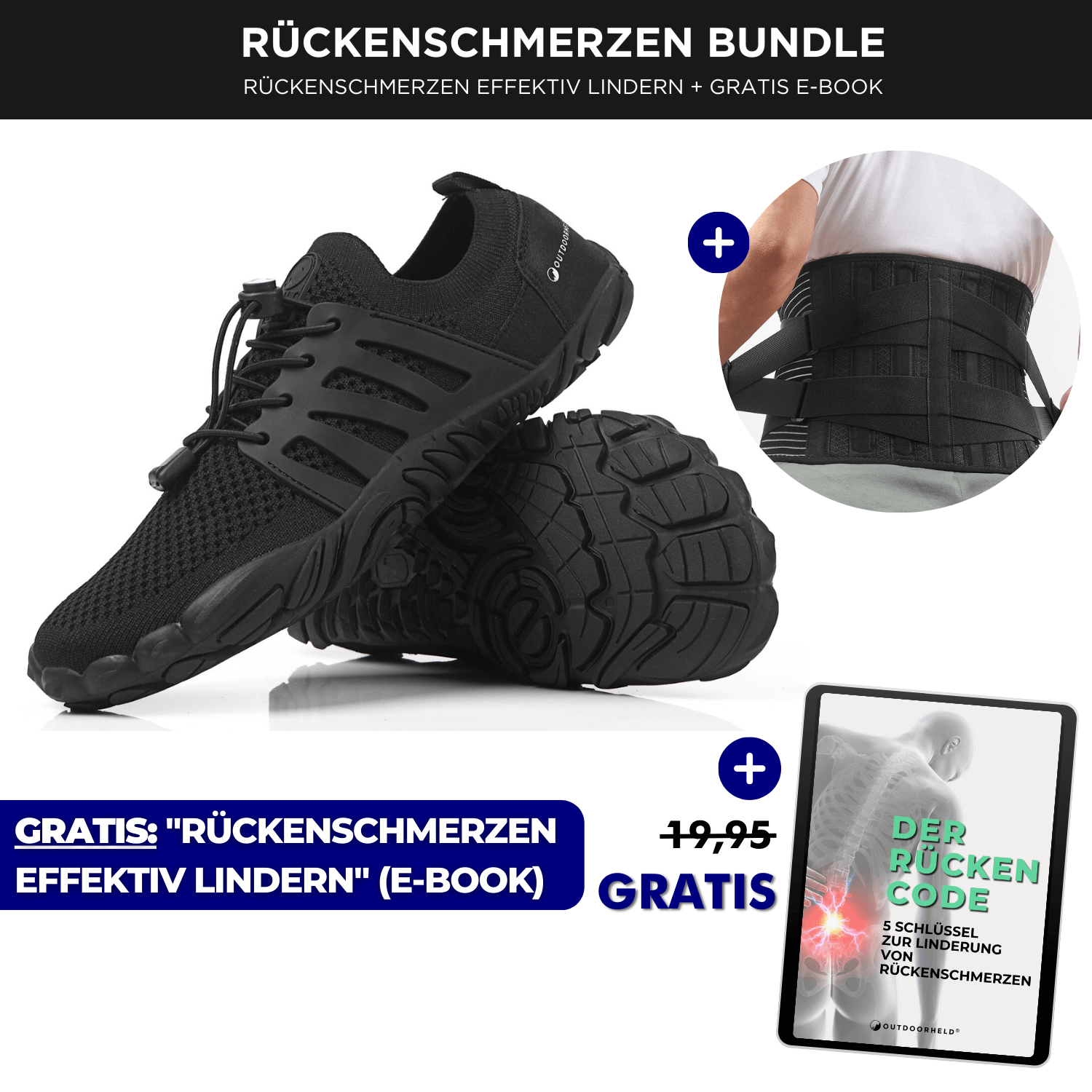 Rückenschmerzen Bundle Pro (Prime 1.0 + RückenSupport Pro + gratis E-Book)