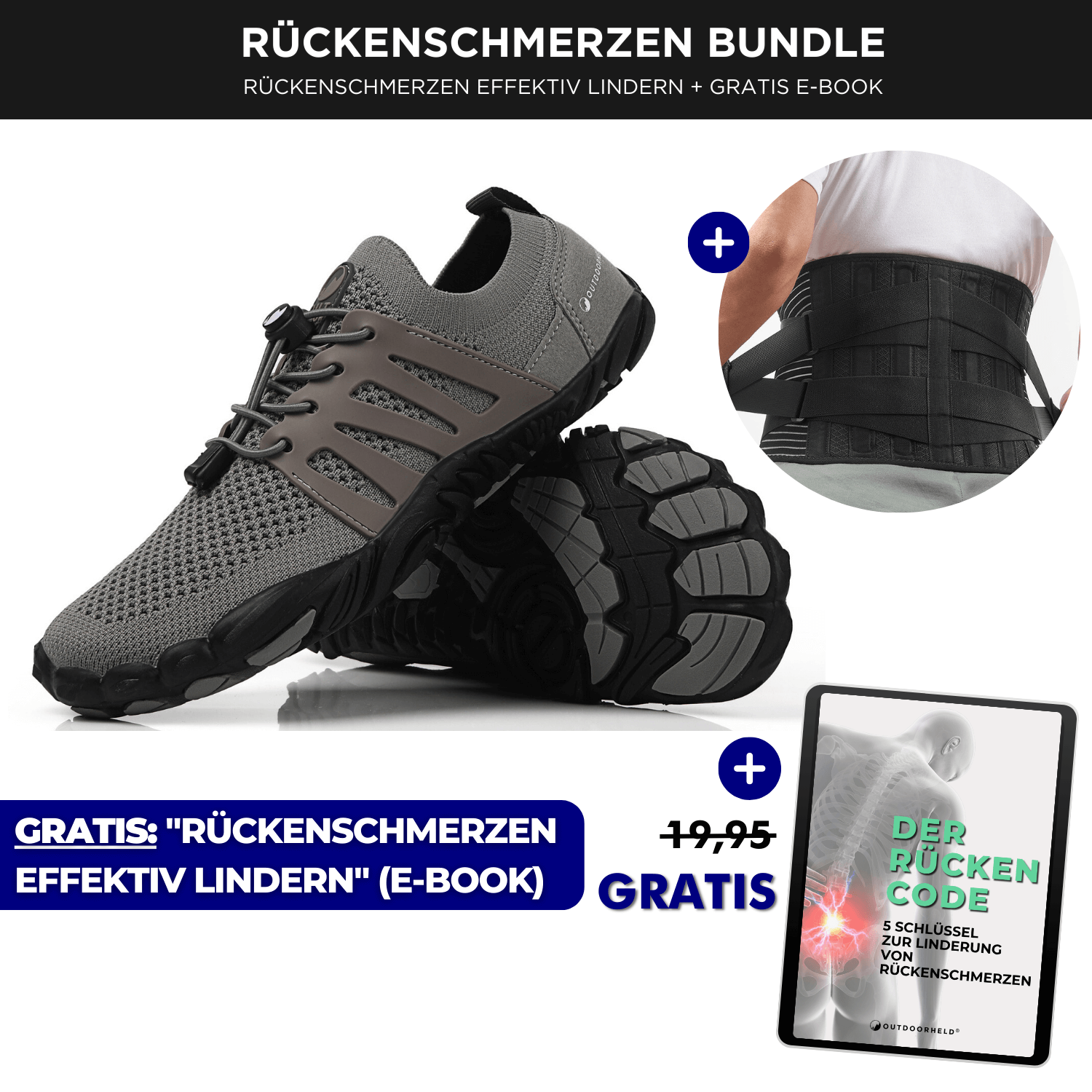 Rückenschmerzen Bundle Pro (Prime 1.0 + RückenSupport Pro + gratis E-Book)